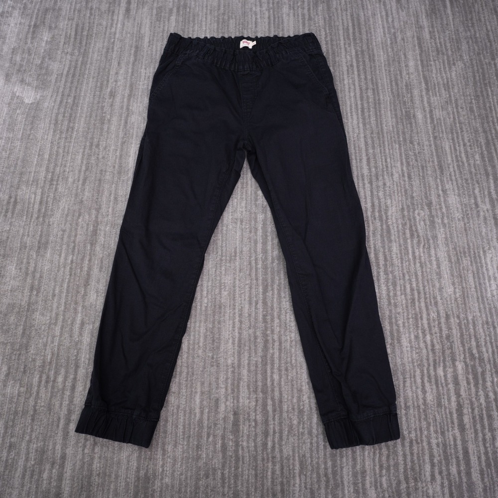 Levi's Jogger Pants Women XS Black Excellent Elastic Waist Tapered WaterLess
